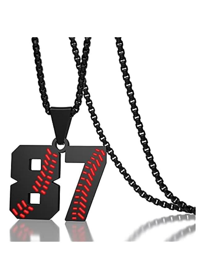 Arabest Inspiration Baseball Necklace - Stainless Steel Baseball Chain Number Pendant - Boys & Girls Gift - Image 2