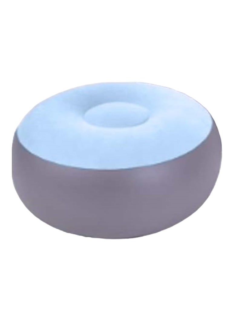 Huitich - Inflatable Lounge Chair with Ottoman Blue - Image 1