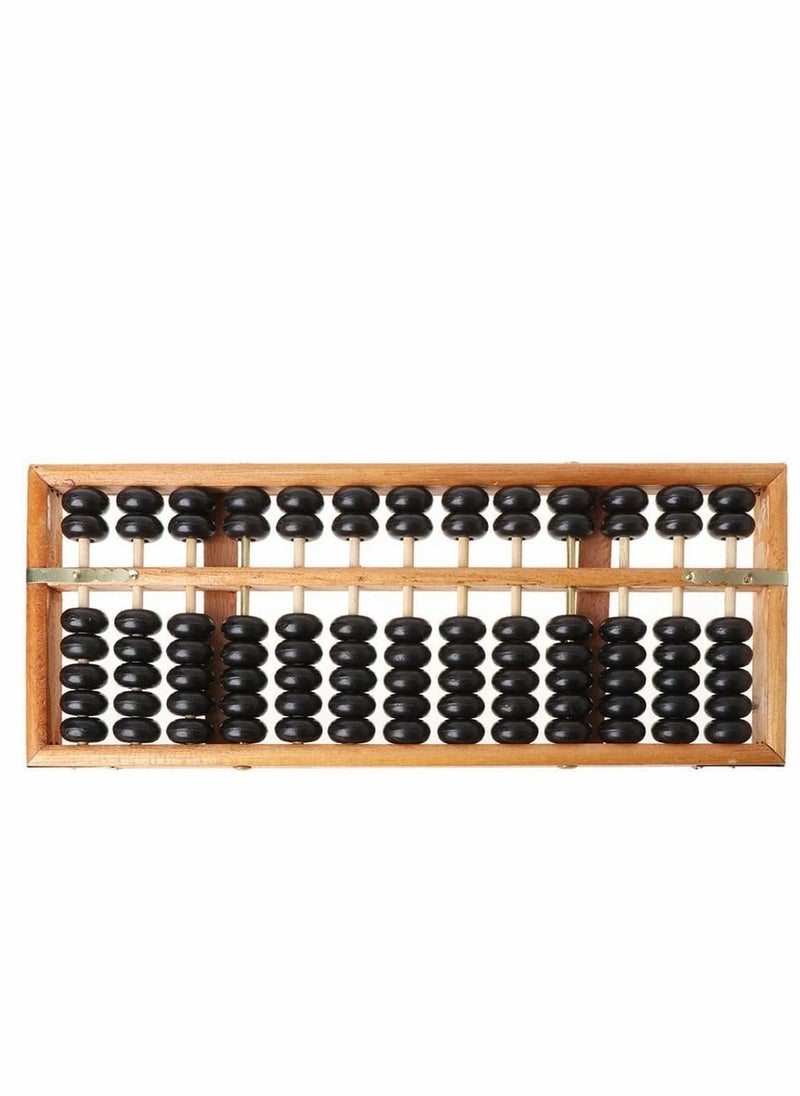 SYOSI - Portable Chinese 13 Digits Column Abacus Arithmetic Soroban Calculating Counting Math Learning Tool for Children - Image 1