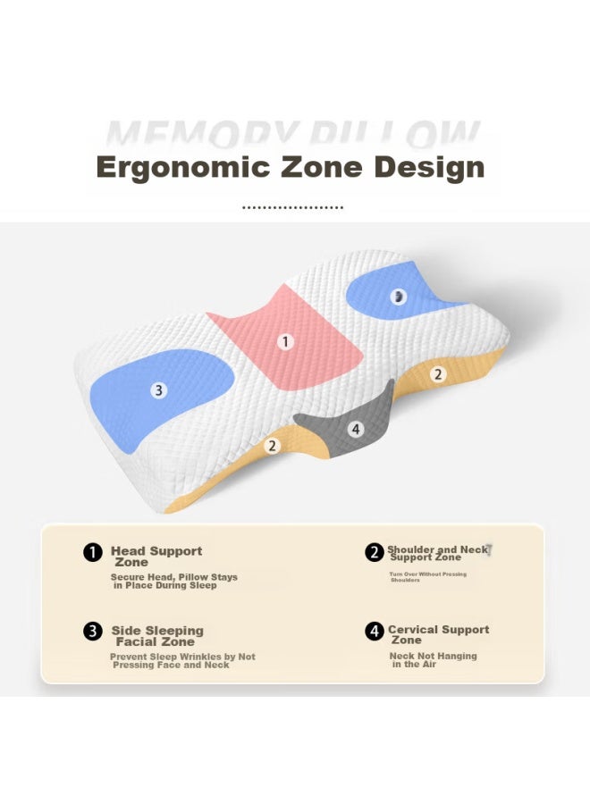 Aeromax Aolumasi Side Sleeping Pillow, Anti-wrinkle, Prevents Nasol Folds, Doesn't Press On Face, Beauty Pillow, Cervical Pillow, Memory Foam, Sleep Design, Patented Model - Image 2