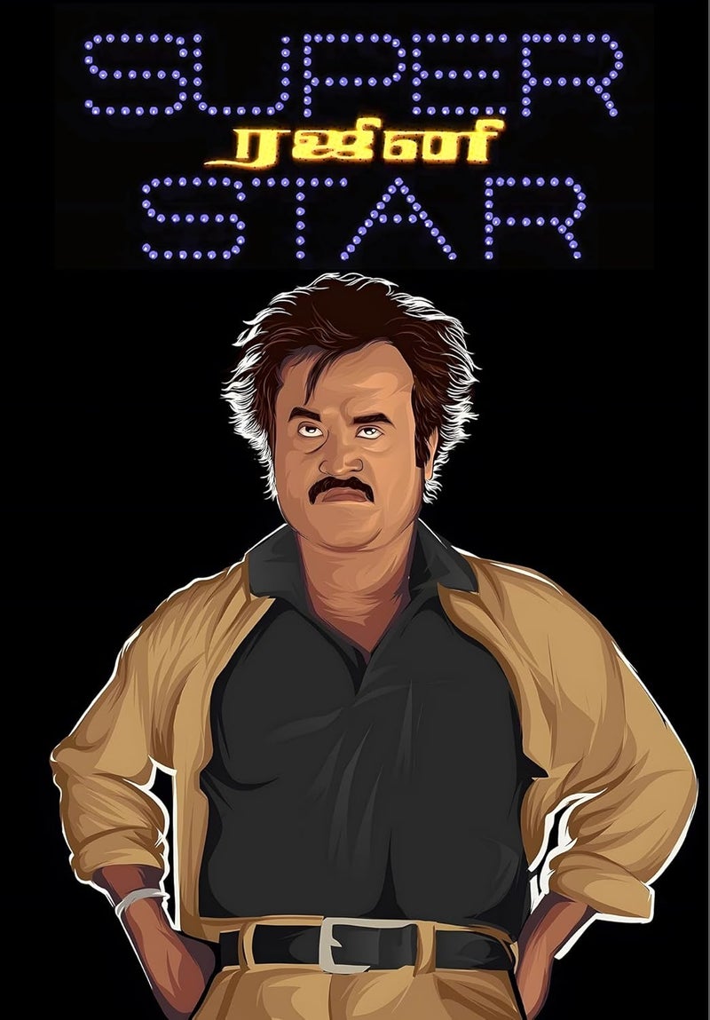 Rajini Posters for Wall | Superstar Rajinikanth Sticker | Thalaivar Rajini Sticker | Rajini Posters for Room Decoration | Super Star Rajini Photo Sticker  - Image 1