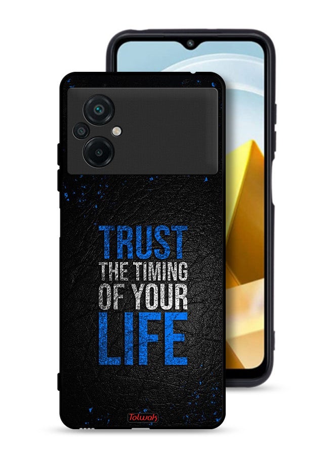 Tolwak Xiaomi Poco M5 4G Protective Case Cover Trust The Timing Of Your Life  - Image 1