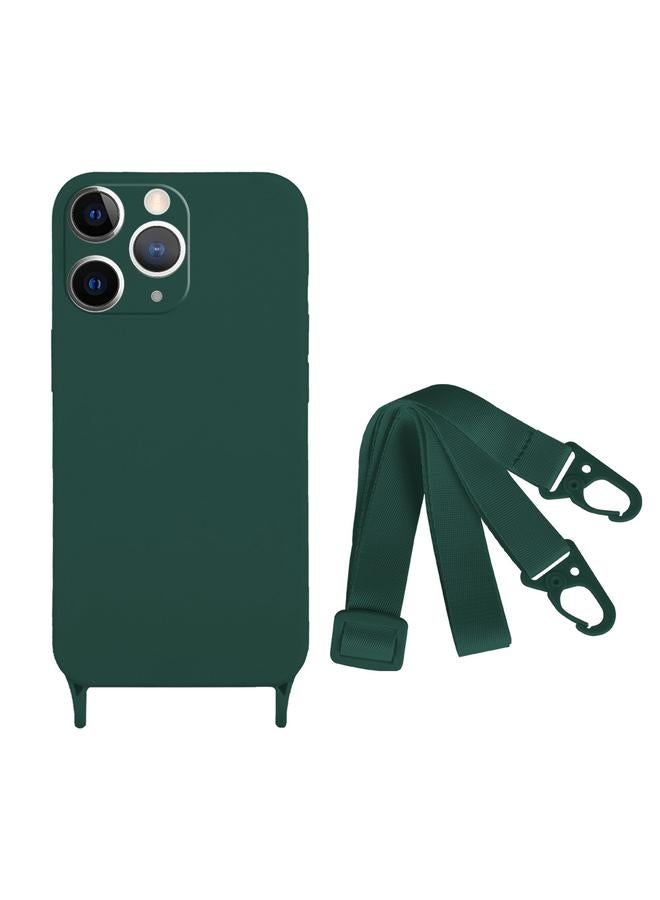 زبون جراب لهاتف iPhone 11 Pro جراب هاتف سيليكون بفتحة دقيقة مع حبل - Image 1