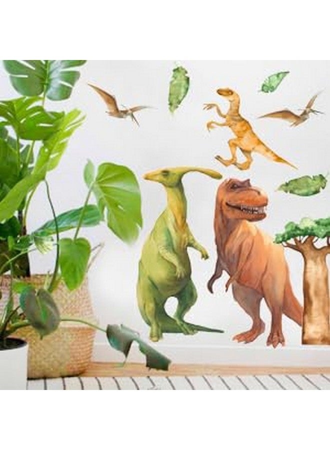DesignStickers Dinosaur Wall Decals for Kids - Jungle Removable Dinosaur Wall Stickers for Toddler Boys Girls - Safari Peel and Stick Nursery Stickers Children [>25 Dino Wall clings] + Test Sample Included! - Image 4