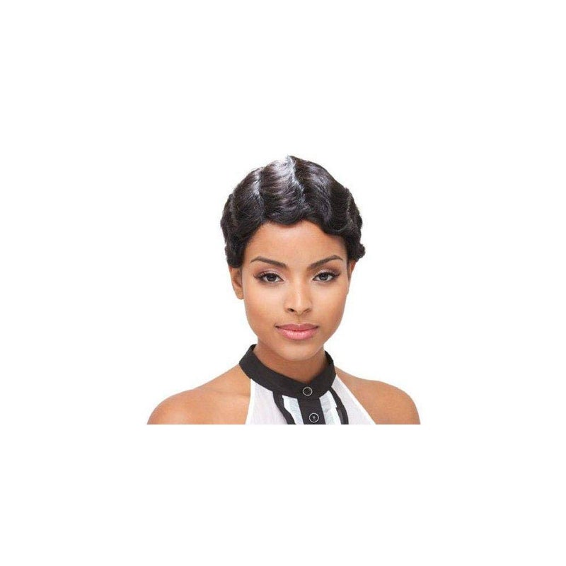Janet Collection 100 Human Hair Wig MOMMY 1B