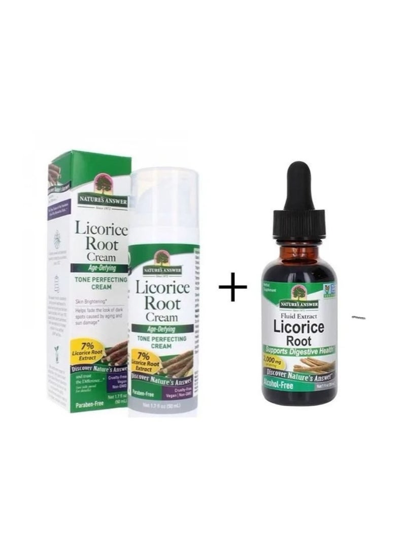 نايتشرز أنسر Licorice Root Herbal Supplement 30 ML+Licorice Cream 50ml - Image 1