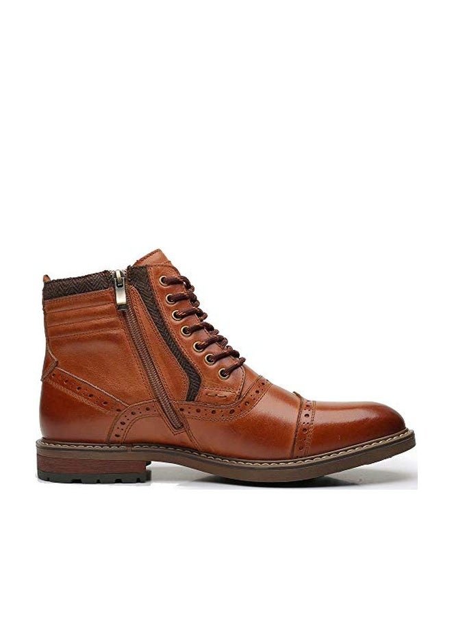 Arkbird Mens Chelsea Boots, Stylish and Comfort Leather Chukka Ankle Boots with Zipper (Brown 10) - Image 1