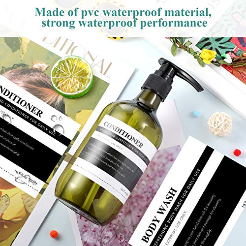 Zonon 18 Pieces Waterproof Label Stickers for Dispenser Bottles Farmhouse Label Shampoo Dispenser Stickers for Kitchen Bathroom (2.76 x 3.54 Inch) - Image 5