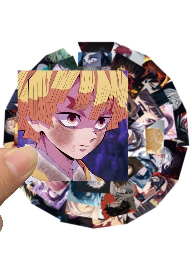 مجموعة ملصقات كرتونية مضادة للماء مكونة من 54 قطعة من الرسوم المتحركة Anime Demon Slayer - Image 3