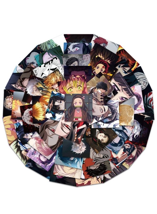 مجموعة ملصقات كرتونية مضادة للماء مكونة من 54 قطعة من الرسوم المتحركة Anime Demon Slayer - Image 2