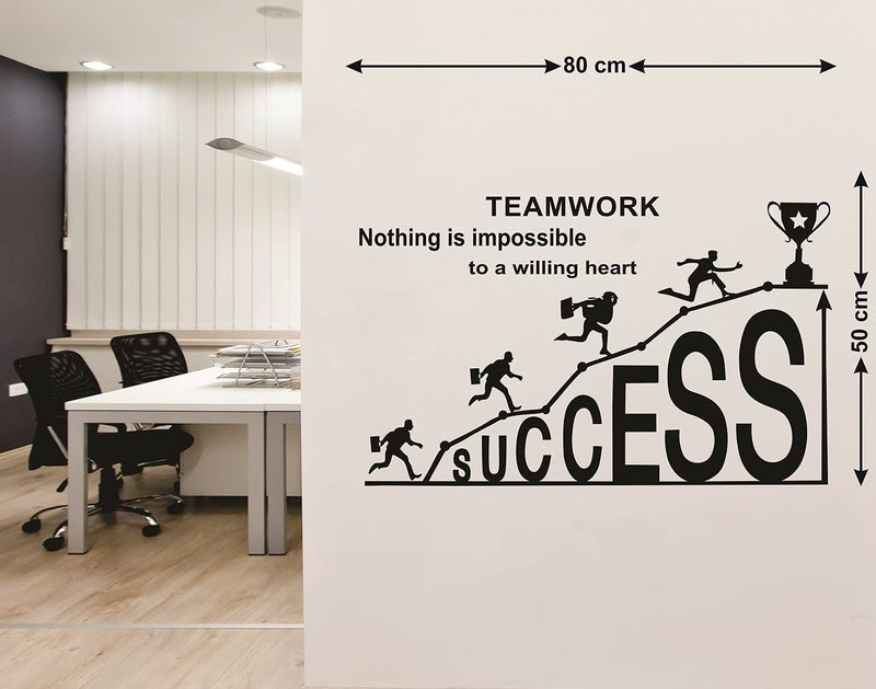 Wallzone Team Work Success Medium Vinyl Wallsticker 50cm x 80cm - Image 2