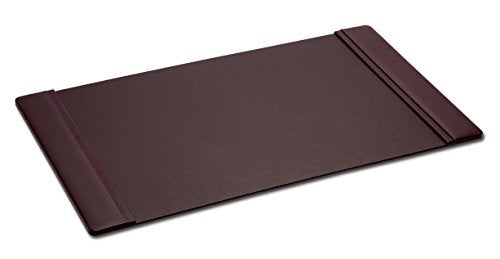 Dacasso Pad with Side Rails Luxury Leather Blotter for WritingExecutive Desk Surface Protecto 255 x 1725 Chocolate Brown