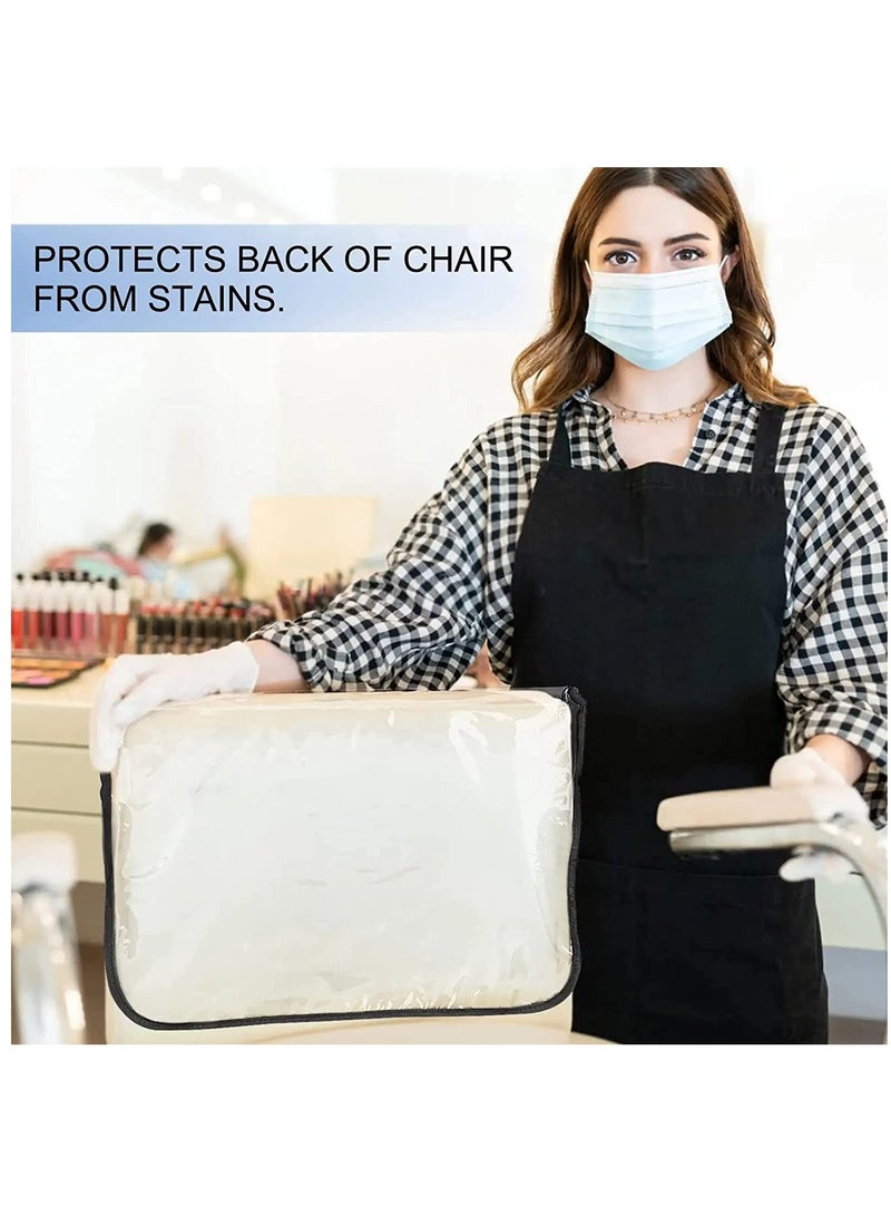 KASTWAVE غطاء ظهر كرسي، غطاء واقي لكرسي صالون التجميل، أغطية ظهر كراسي تصفيف الشعر المربعة، يمنع الأضرار لكرسي المنتجع/صالون، غطاء كرسي صالون الحلاقة، يناسب معظم كراسي الصالون - Image 5