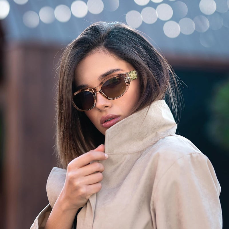 فيسيدي نظارات شمسية صغيرة مربعة من فيسيدي للنساء والرجال، كلاسيكية وعصرية وغير منتظمة B2322 - Image 2