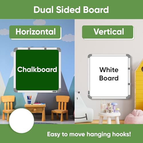 YAJNAS Non Magnetic 2x2 Feet Double Sided White and Chalk Board Both Side Writing Boards, one Side White and Reverse Side Chalk Board Surface (2x2 Beginners Art Combo Kit) - Image 3