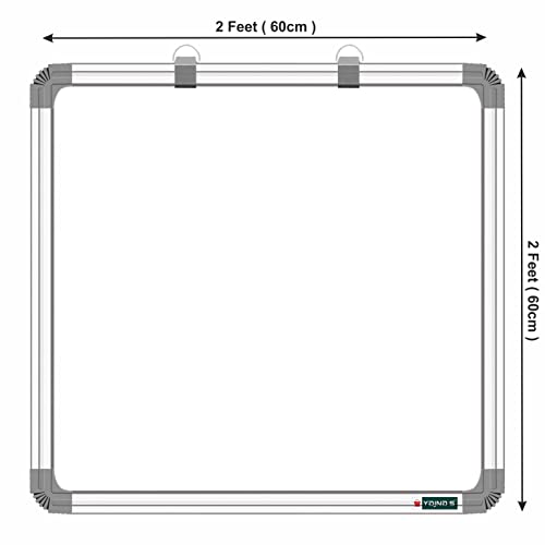 YAJNAS Non Magnetic 2x2 Feet Double Sided White and Chalk Board Both Side Writing Boards, one Side White and Reverse Side Chalk Board Surface (2x2 Beginners Art Combo Kit) - Image 2