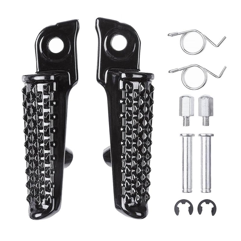 TCMI Motorcycle Black Foot Pegs Footrests Fits for Honda CBR600RR 20032018 CB1000R 20082014 CBR1000RR 20042014