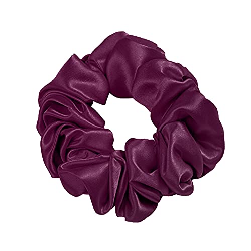 MTSNOO 100 Pure 22 Momme Mulberry Silk Scrunchies Set Elastic Band for Curly Hair 1 Pack of Hair Ties and Ropes for Women and Girls - Image 2