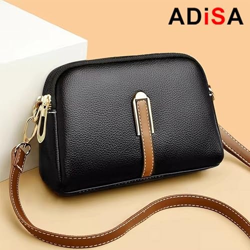 ADISA Women's Girls Grains Cross Body Sling Messenger Bag (Sl8141-Bla, Black) - Image 2