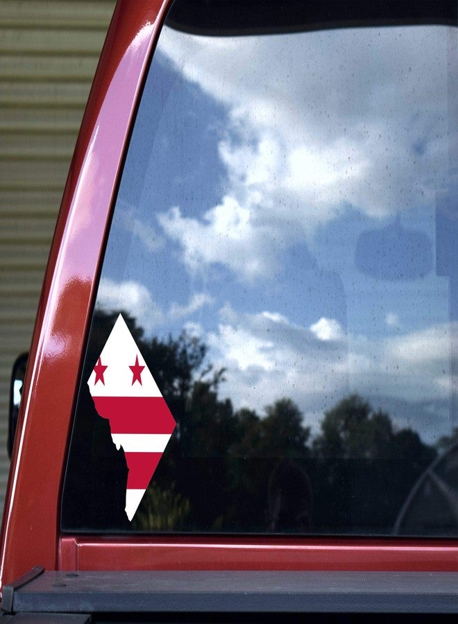 StickerTalk ملصق فينيل مقطوع بدقة لعلم واشنطن العاصمة من ستيكر توك، 5 بوصات × 4 بوصات - Image 2