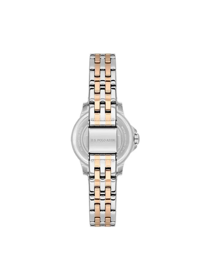 U.S. Polo Assn. Stile 30mm Women's Watch with Silver Dial & Stainless Steel Bracelet