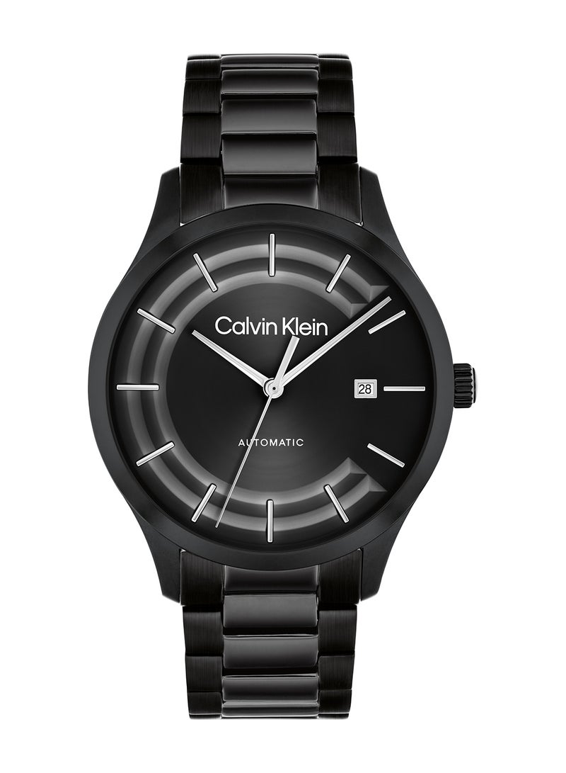 CALVIN KLEIN ساعة كالفين كلاين الدائرية التناظرية للرجال والنساء باللون الأسود - 25300023 - Image 2