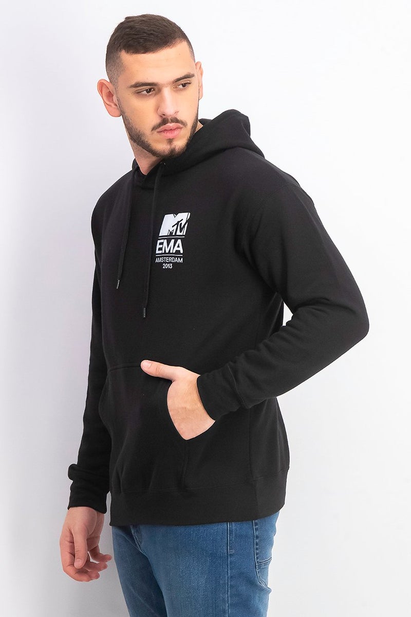 SOL سويت شيرت هودي للرجال، أسود - Image 4