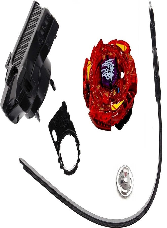 Funstars Metro L-Drago Rush Red Dragon Metal Fury Spinning Battling Top with Launcher (Red) (BB98) - Image 1