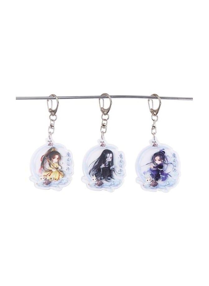 6 Piece Set Mo Dao Zu Shi Anime Acrylic Keychain Double-Faced Character Keychain Car Interior Accessories - Image 2