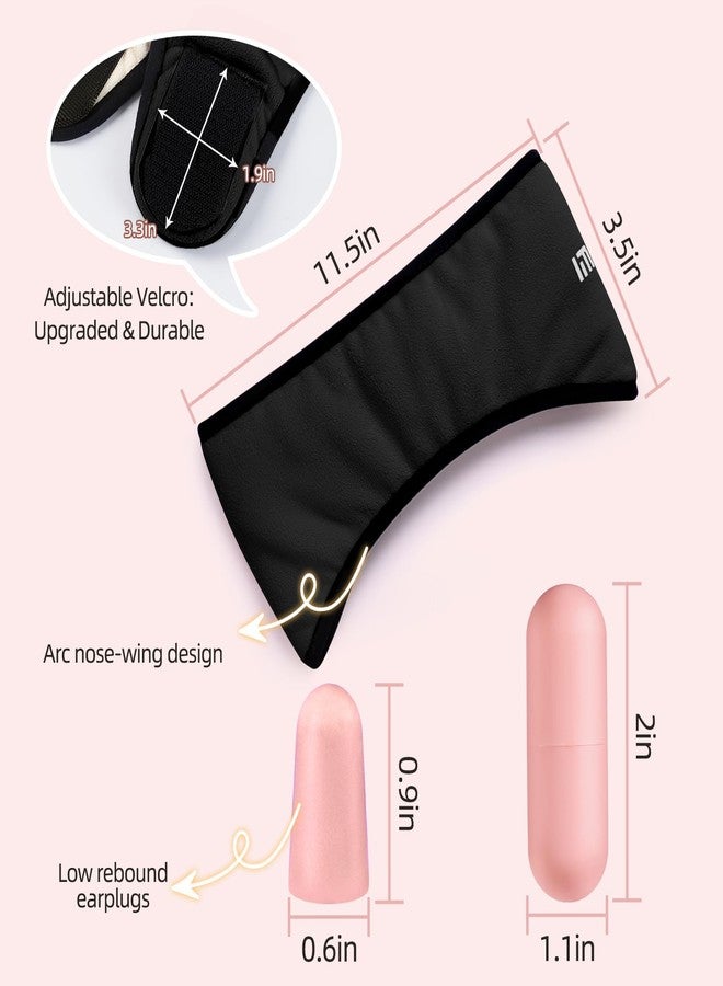 spacepower Sleep Mask & Earmuffs for Sleep - 2 in 1 Eye & Ear Mask, Comfortable & Soft for Side Sleepers (Black) - Image 4