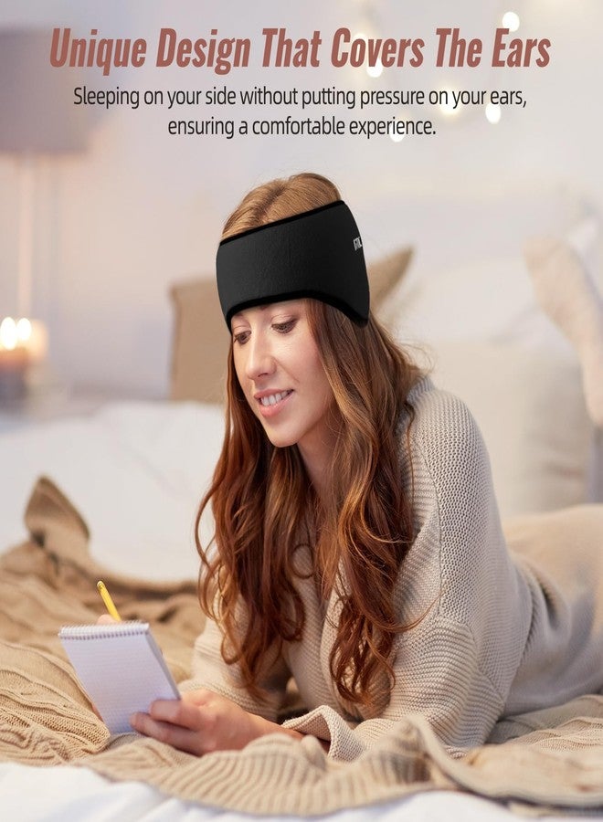 spacepower Sleep Mask & Earmuffs for Sleep - 2 in 1 Eye & Ear Mask, Comfortable & Soft for Side Sleepers (Black) - Image 5