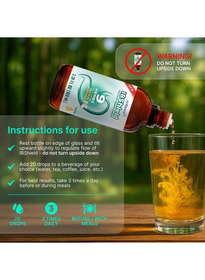 IBShield Tincture 100ml | 6+3=9 Herbs | Iberis Amara, Peppermint, Chamomile, Lemon Balm, Caraway, Licorice, Angelica, Celandine & Mary's Thistle | Original Herbal Formula Supports Digestive Wellness - Image 5