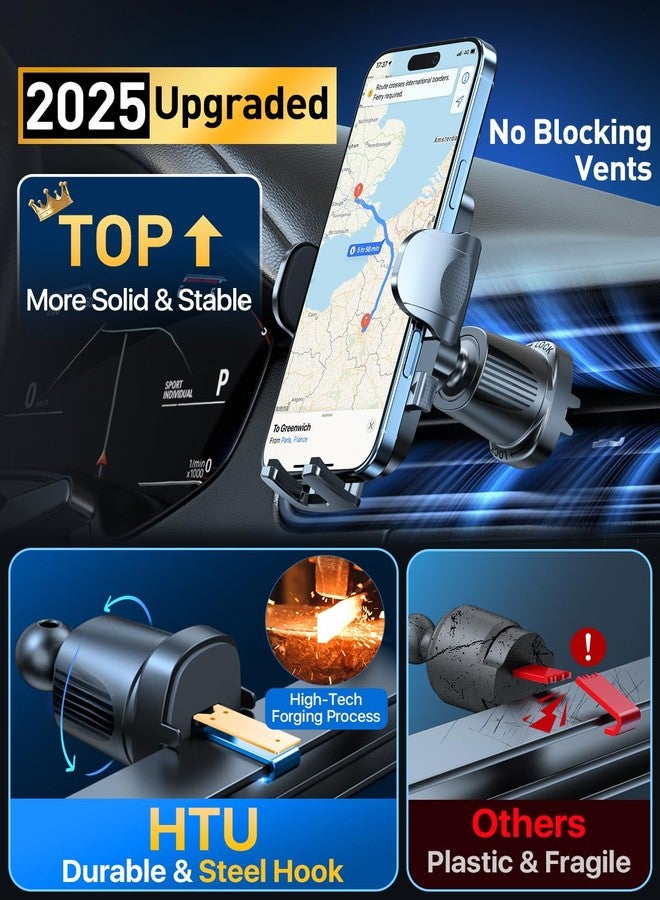HTU Upgraded Strongest Suction Car Phone Holder Bendable Arm, Never Block View Rotatable Cellphone Mount for Dashboard Windshield Vent, Cradle Stand for iPhone 16 15 14 13 12 Pro Max (Sapphire Blue) - Image 5