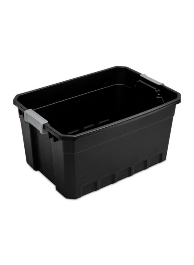 ستيريليت حاوية تخزين مستطيلة قابلة للتراص بغطاء إغلاق مزلاج أسود ورمادي 19 جالون 4387437 - Image 2