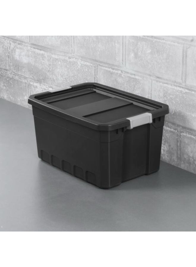ستيريليت حاوية تخزين مستطيلة قابلة للتراص بغطاء إغلاق مزلاج أسود ورمادي 19 جالون 4387437 - Image 4