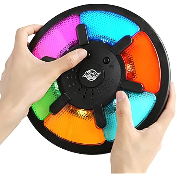 LIGHT-UP MEMORY GAME WITH SOUNDS - ELECTRONIC 6 SEQUENCE HANDHELD CLASSIC BRAIN TOY FOR BOYS, GIRLS & ADULTS, LIGHTWEIGHT, PORTABLE GIFT FOR KIDS - Image 1