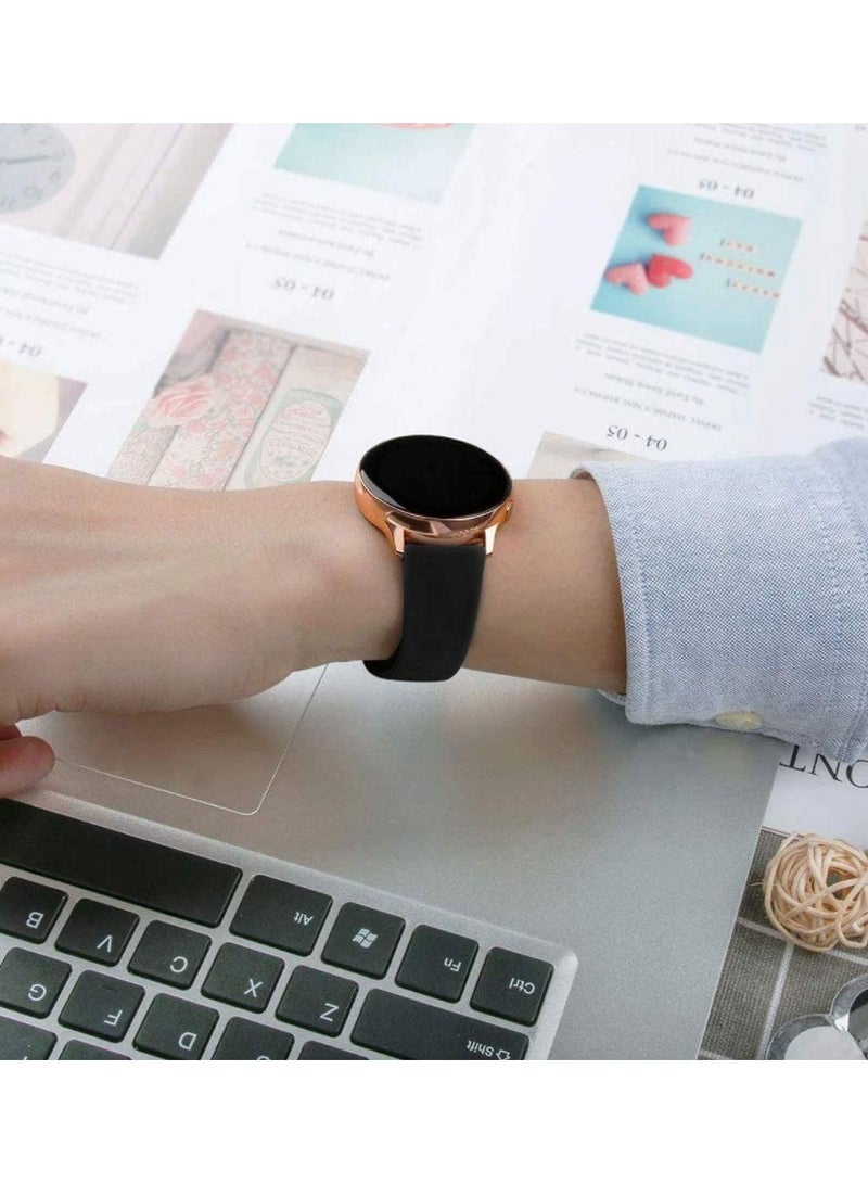 حزام سيليكون 20 ملم لساعة سامسونج جير سبورت/ساعة سامسونج 4/ساعة 5/ساعة 5 برو /S2 كلاسيك/أكتيف 2 40 ملم 44 ملم/Amazfit GTS 3/ GTS 4/4 Mini/Bip 3/Pro/GTS 2 mini/GTS 2e/ بيب يو/يو برو - Image 3