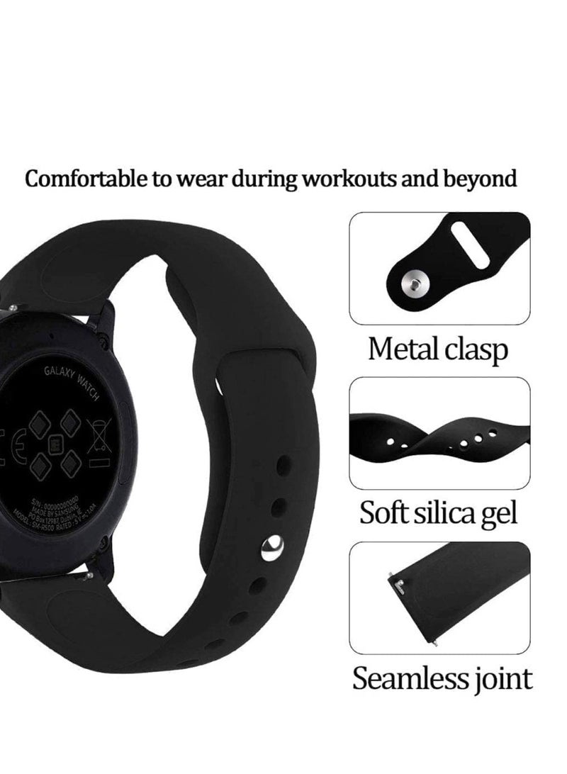حزام سيليكون 20 ملم لساعة سامسونج جير سبورت/ساعة سامسونج 4/ساعة 5/ساعة 5 برو /S2 كلاسيك/أكتيف 2 40 ملم 44 ملم/Amazfit GTS 3/ GTS 4/4 Mini/Bip 3/Pro/GTS 2 mini/GTS 2e/ بيب يو/يو برو - Image 2