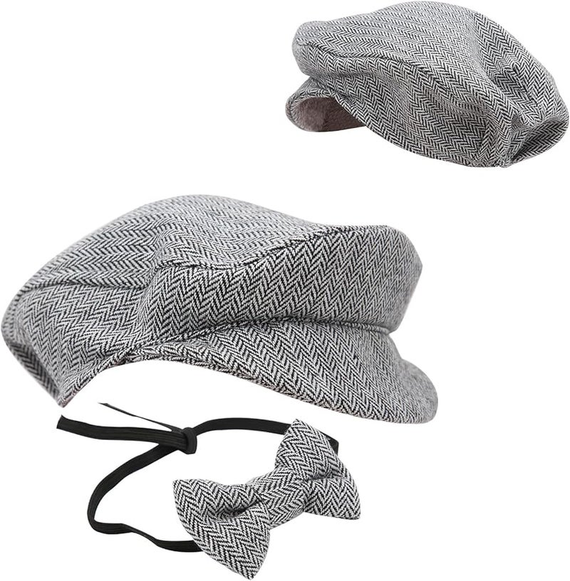 Gentleman Style Baby Photography Props Top Hat And Bow Tie Set Black White - Image 5