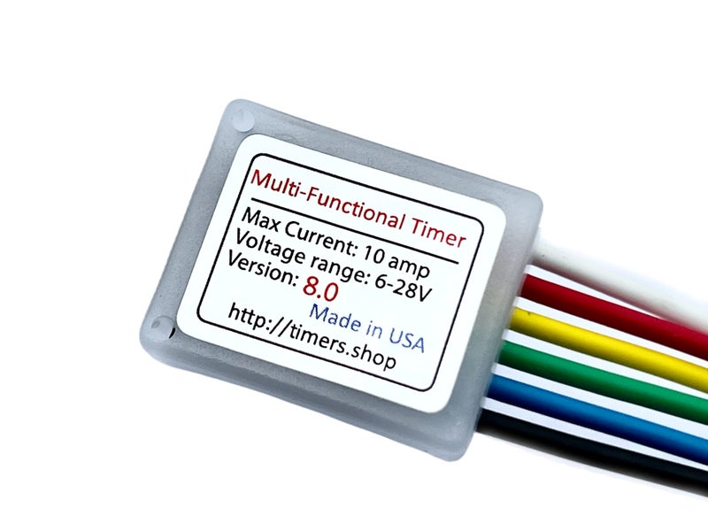 XDP 10 Amp Mini Timer Time Delay Relay .2 Sec to 400 Days 6V 12V 18V. Power On/Off Delay, Cycling and Trigger. Black - Image 2