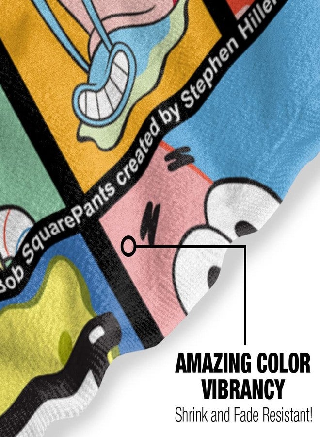 LOGOVISION Spongebob Beach Towel, 30"x60", Spongebob Tile Pattern Beach Towel - Image 5