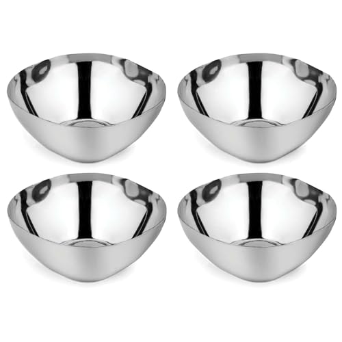 Ahimsa Stainless Steel Bowls for Kids  Pediatrician Designed 12oz Toddler Bowl Non Toxic Stainless Steel Snack Bowls Set Non Plastic Kids Bowl Dishwasher Safe Set of 4 Classic