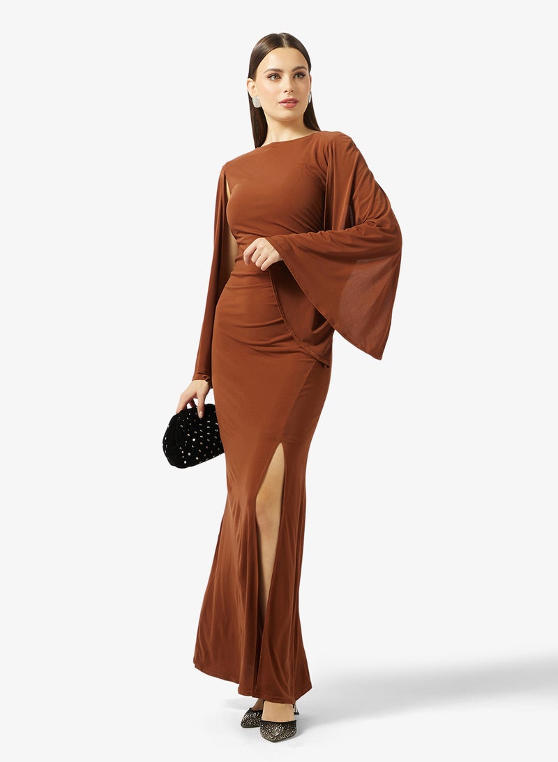 تي اف ان سي فستان ماكسي بأكمام كاب وفتحة جانبية - Image 4