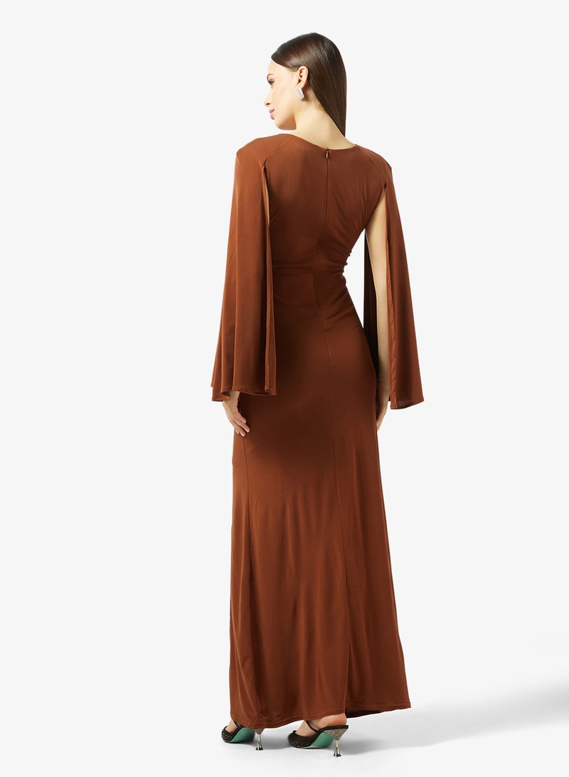 تي اف ان سي فستان ماكسي بأكمام كاب وفتحة جانبية - Image 2