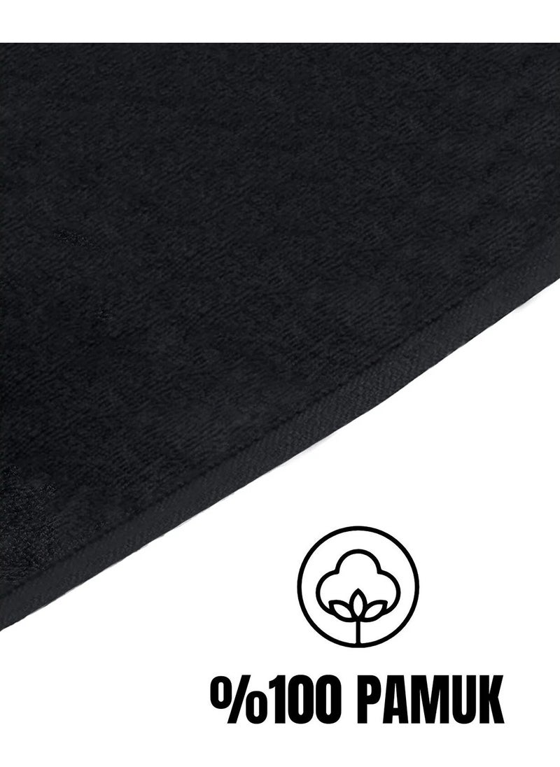 Lord Mountain - Sports Towel, fitness Towel, training Towel, hand TOWEL, 100% Cotton TOWEL, 90X50 cm Men's, women's, black - Image 1