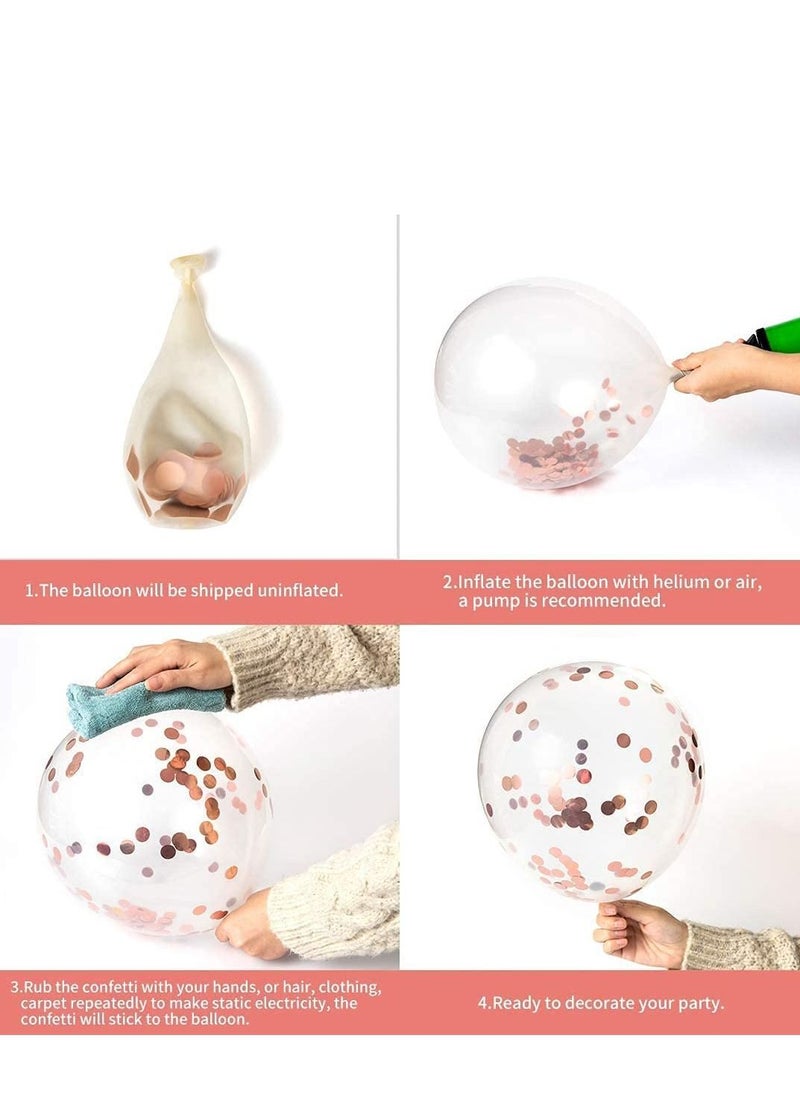 Brain Giggles Brain Giggles 18th Birthday Decoration - 18th Happy Birthday Balloon set- 10pcs - Rose Gold  - Image 3