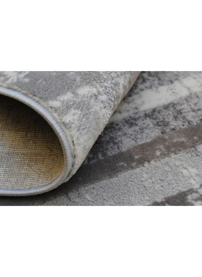 HANDPICKED FURNITURE Handpicked Furniture Abstract Grey Rug, Ultra Soft Area Carpets For Bed Room, Living Room, And Dining Room, Antislip Floor Carpets, Easy To Clean, Made In Turkey  - Image 5