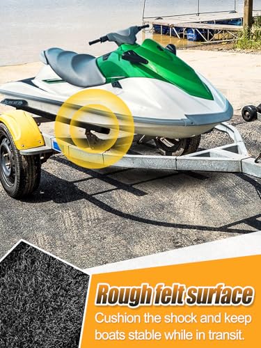PAMASE Boat Trailer Bunk Carpet - 6mm Ultra Thick 13ft*9in Wear-Resistant Marine Carpeting Covers for 2x4 Boat Lift Bunks, Shock Absorption Padding Mats Parts Accessories for Jet Ski - Image 3
