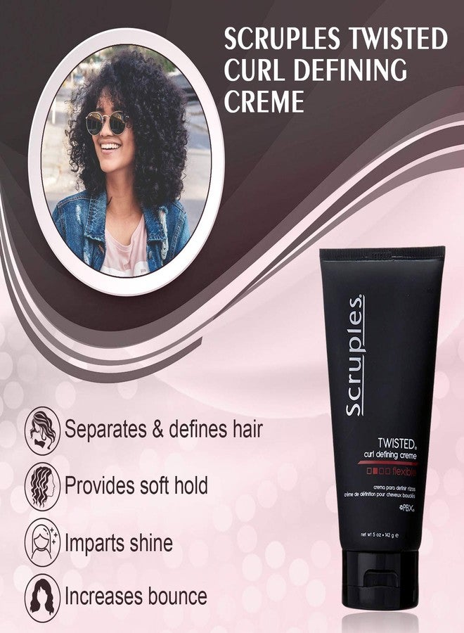 Scruples Twisted Curl Cream - Conditioning & Styling Hair Cream - Curly Hair Products for Women & Men - Helps Define & Control Frizz - Dries Without Stiffness or Crunch (5 Fl oz) - Image 2