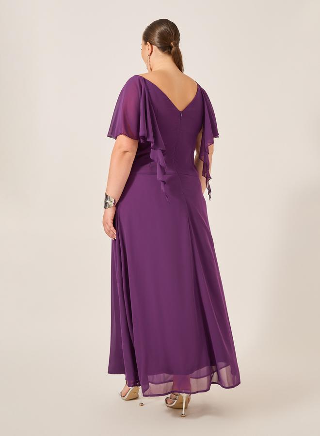 Styli Ruffled Chiffon Maxi Dress  - Image 5